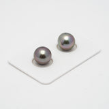 2pcs Cherry 10.4-10.5mm - OV AAA Quality Tahitian Pearl Pair ER1416