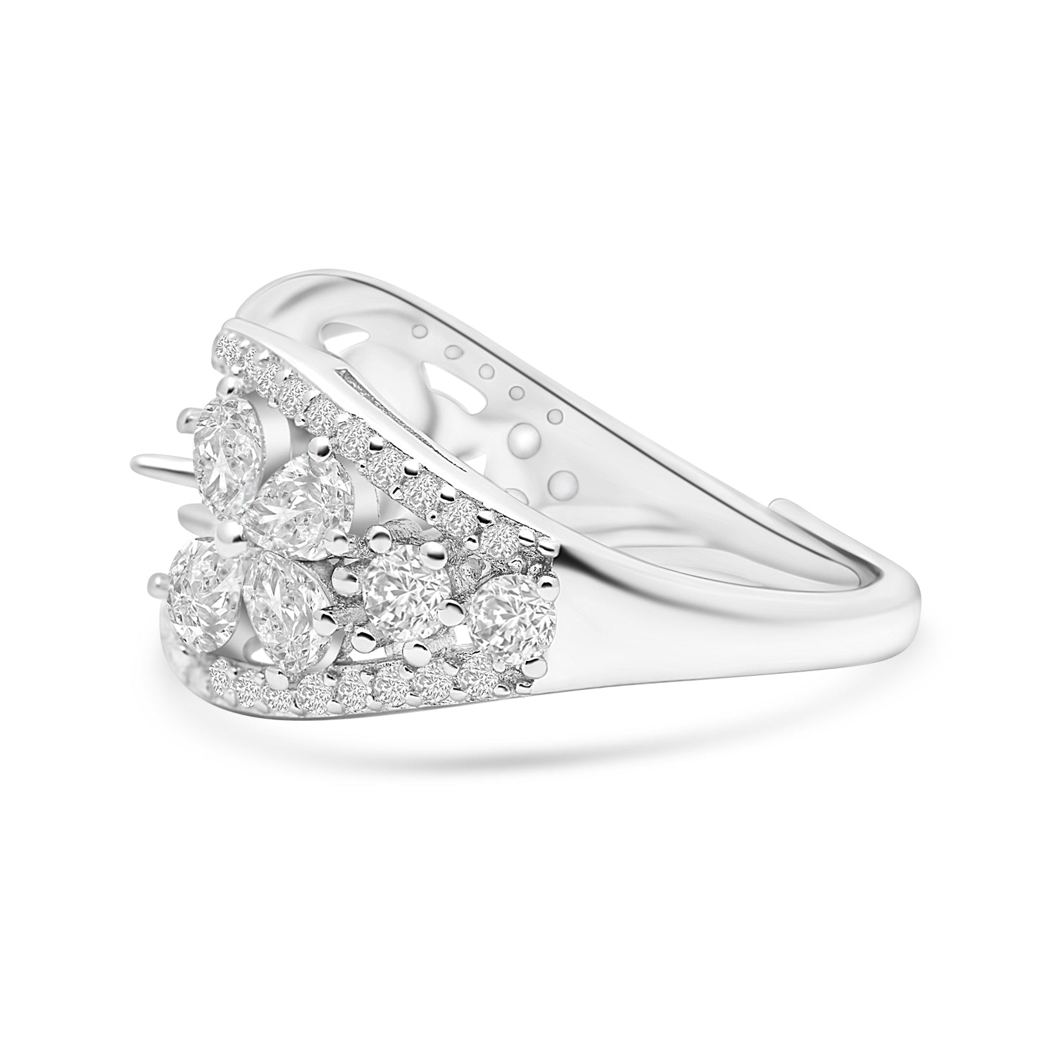 Adjustable Ring 925 Silver for pearl SC280