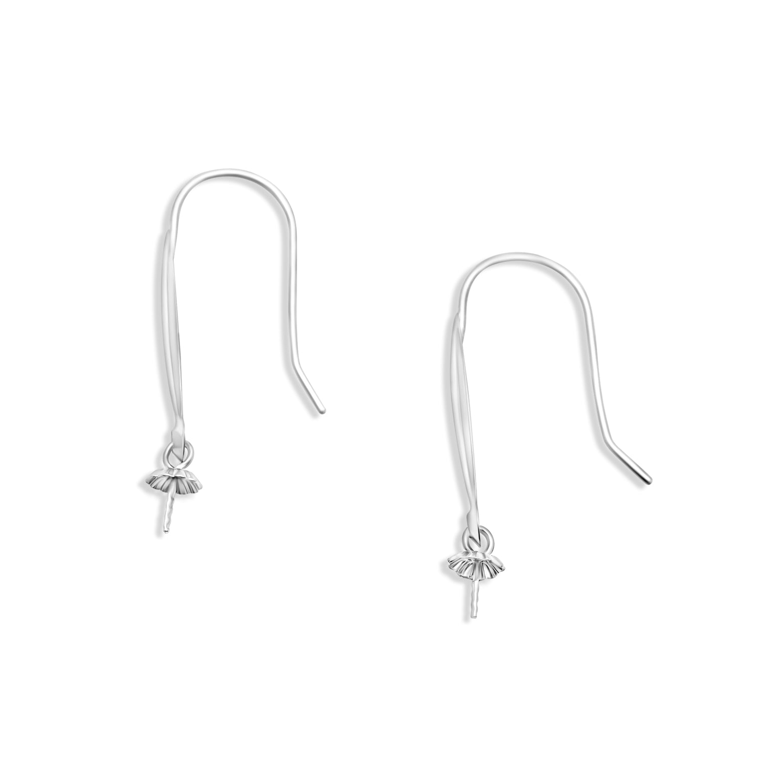 Earring Dangle Clasp 925 Silver for Pearl 18k-02