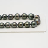 43pcs Mix 8-11mm - SB AA/AAA Quality Tahitian Pearl Necklace NL1637 HL3