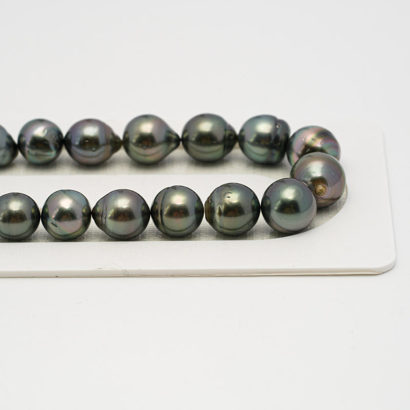 43pcs Mix 8-11mm - SB AA/AAA Quality Tahitian Pearl Necklace NL1637 HL3