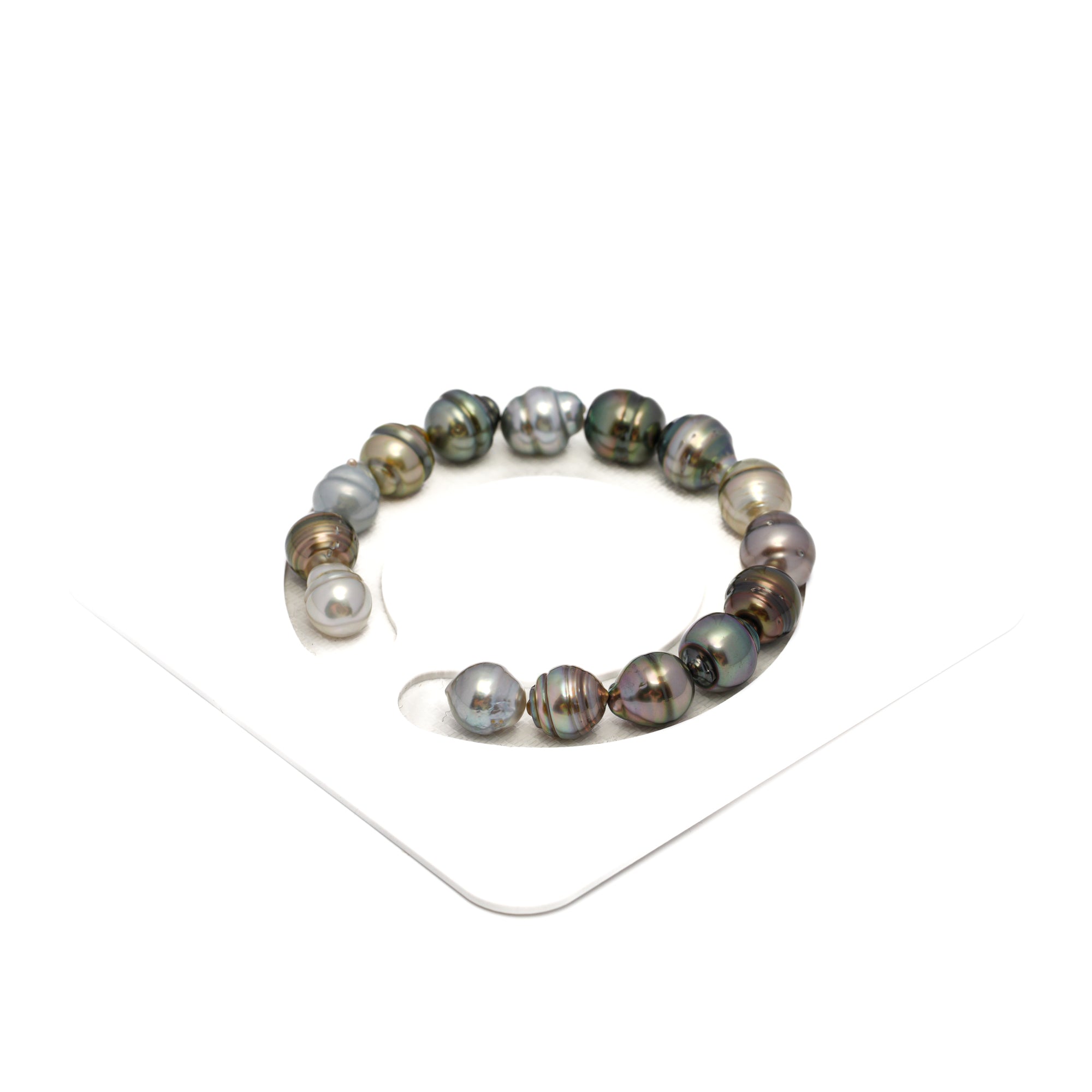 15pcs Multicolor 9-10mm - SB AAA/AA Quality Tahitian Pearl Bracelet BR2287 HL4
