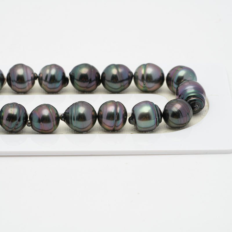 39pcs Peacock Mix 10mm - CL AAA/AA Quality Tahitian Pearl Necklace NL1259 OR7.8.5