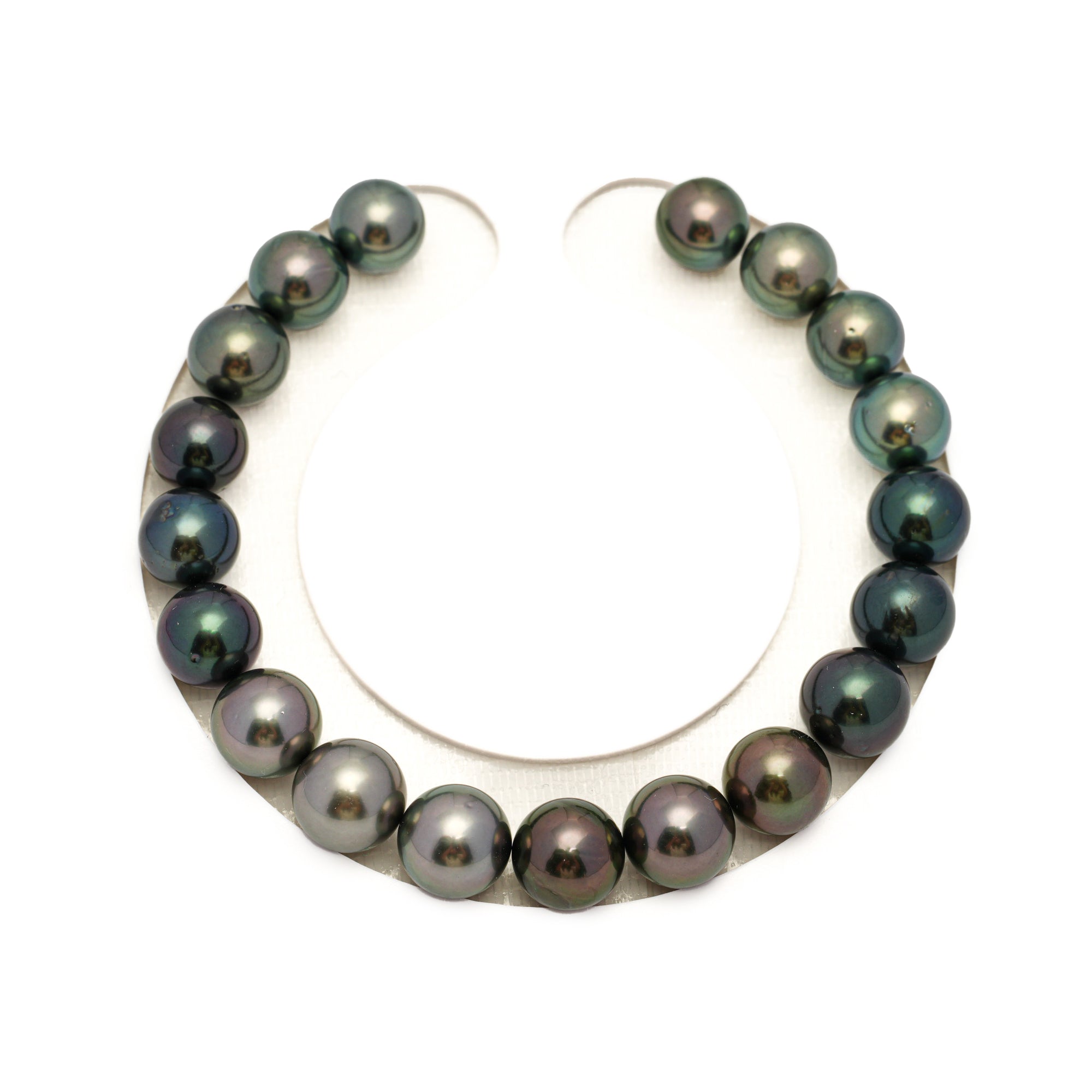 19pcs Green Mix 8-9mm - RSR AA Quality Tahitian Pearl Bracelet BR2343 OR13