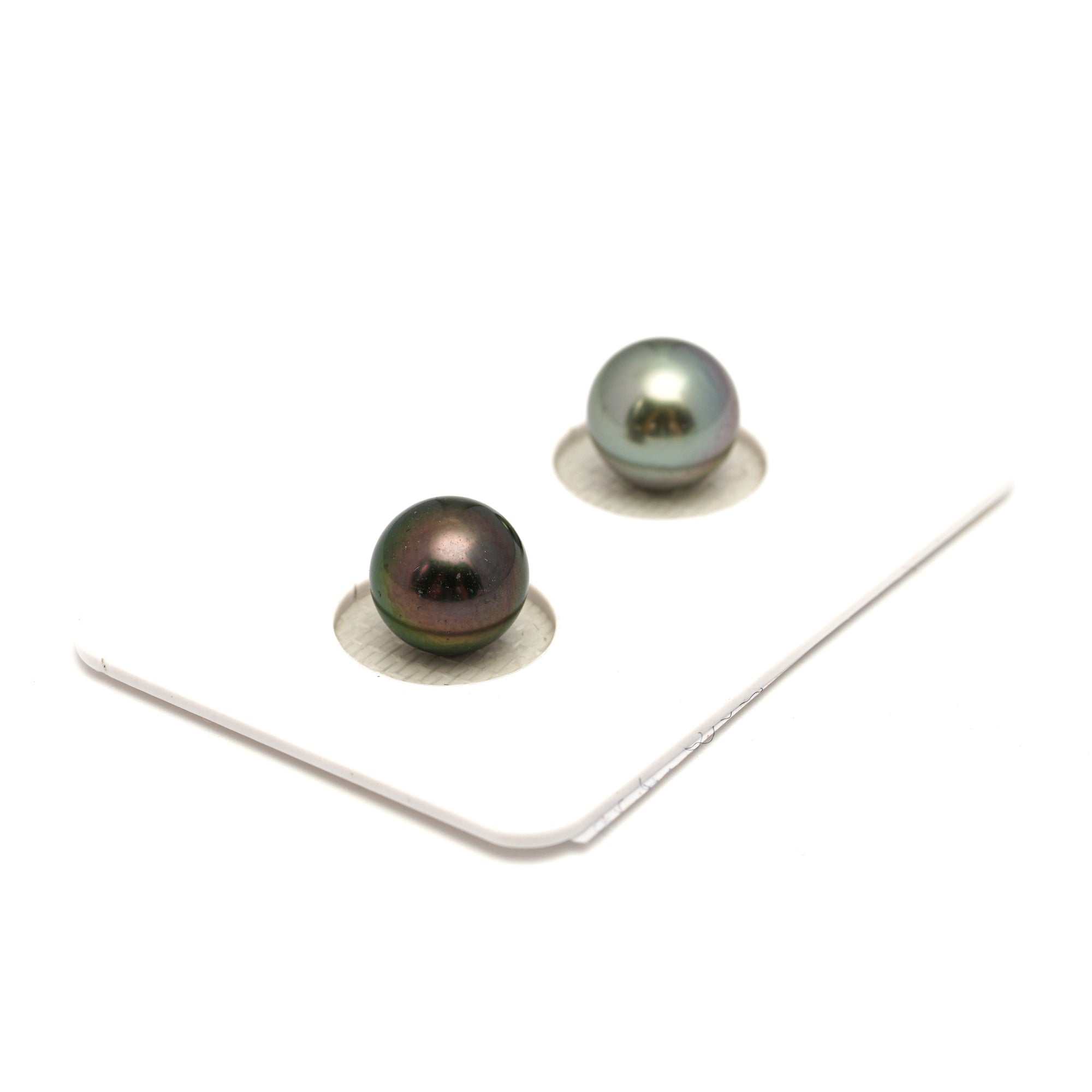 2pcs Multicolor 8.7mm - RSR AAA Quality Tahitian Pearl Pair ER1836 OR13