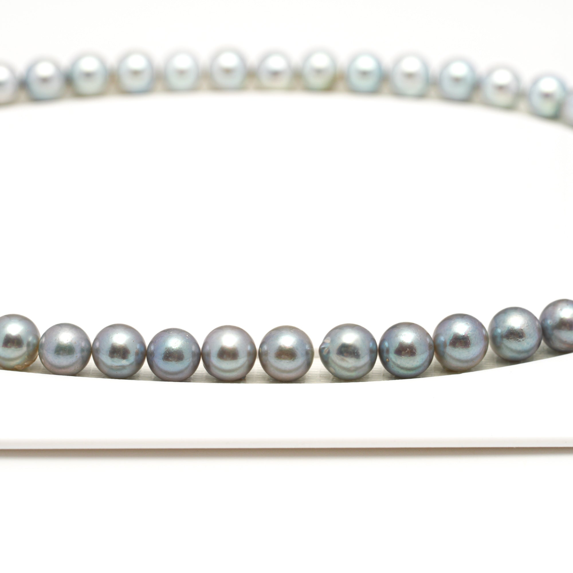 51pcs "High Luster" Silver Mix 7mm - SR/NR AA Quality AKOYA Pearl Necklace AKNL1744