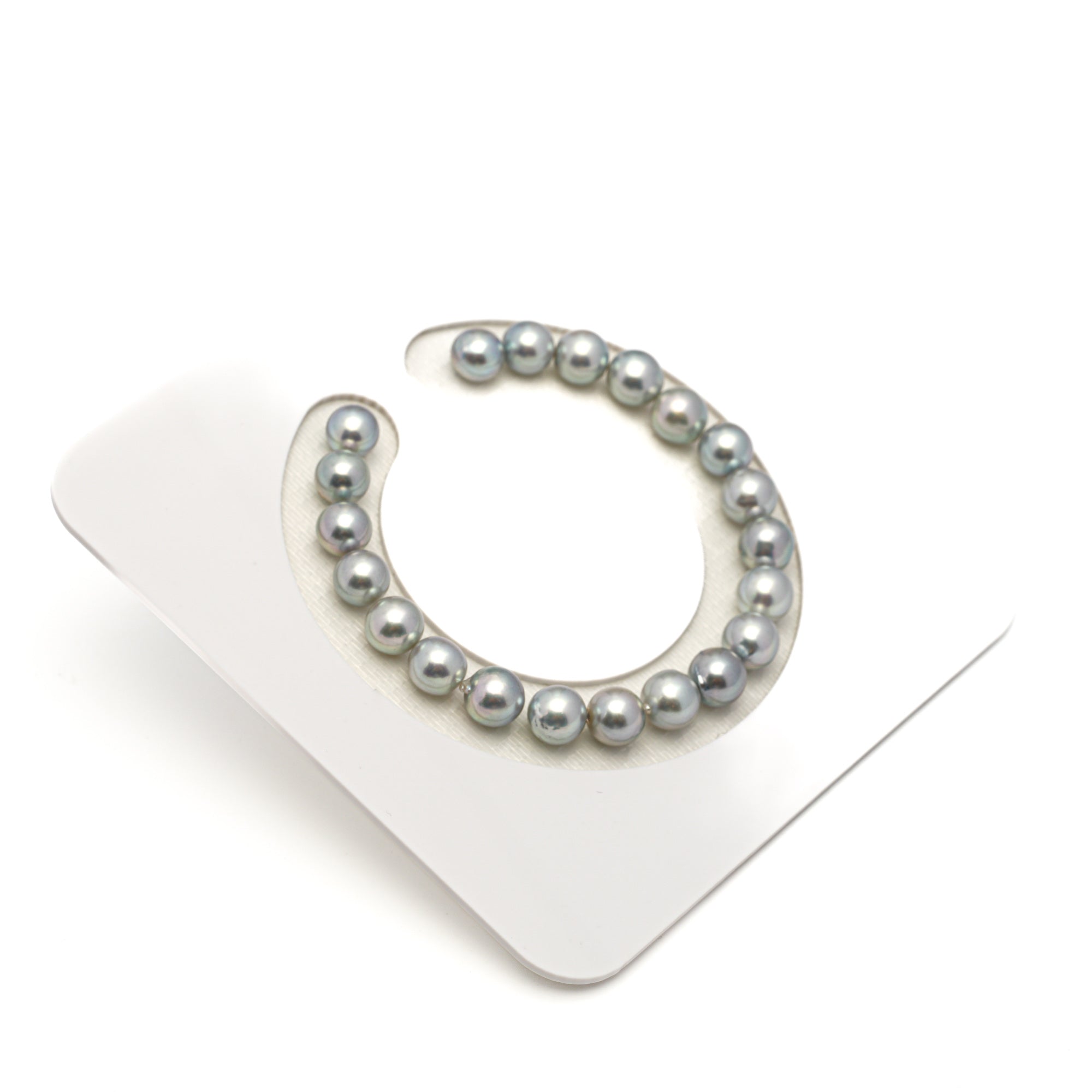 21pcs Akoya Pearl Silver Mix 7.2-7.8mm - SR/NR AA Quality Bracelet AKBR2418 CMA1