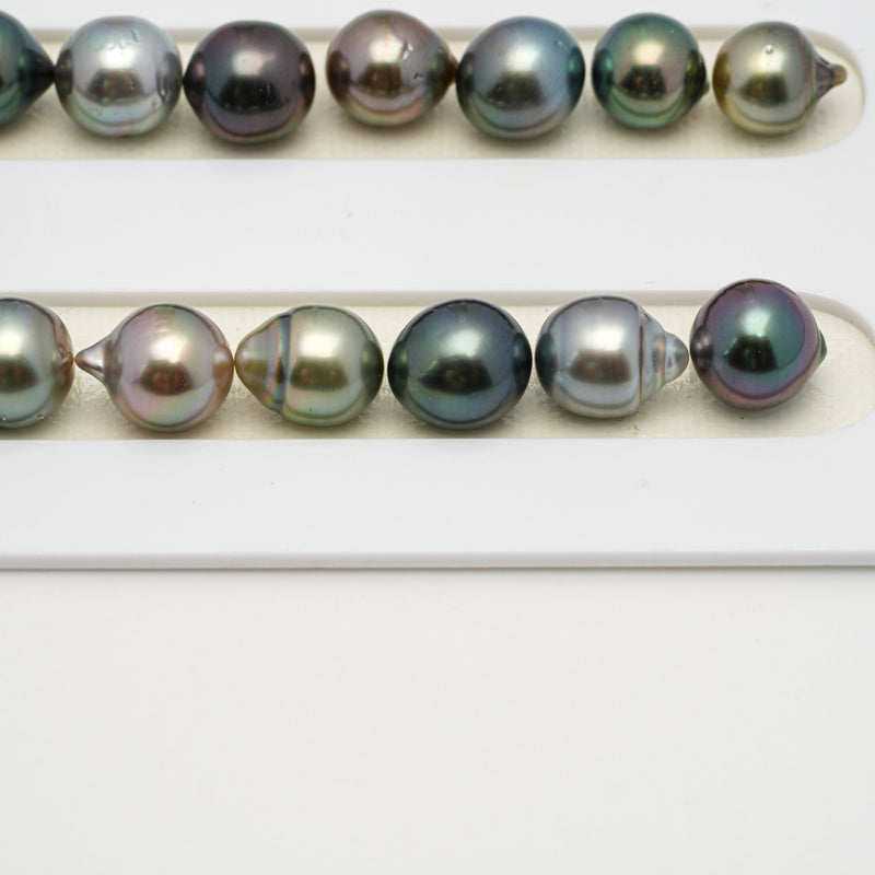 42pcs Multicolor 8-10mm - CL/SB AA/AAA Quality Tahitian Pearl Necklace NL1545 THMIX2