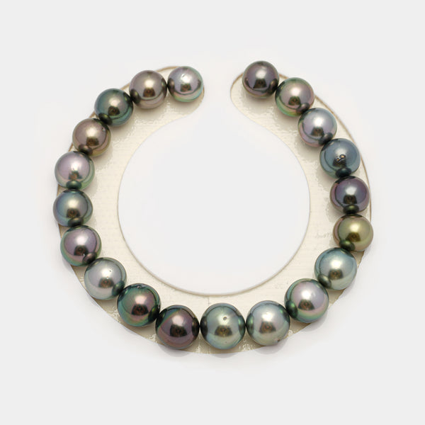 20pcs "High Luster" Multicolor 8-10mm - SR/NR AAA/AA Quality Tahitian Pearl Bracelet BR2222 OR10