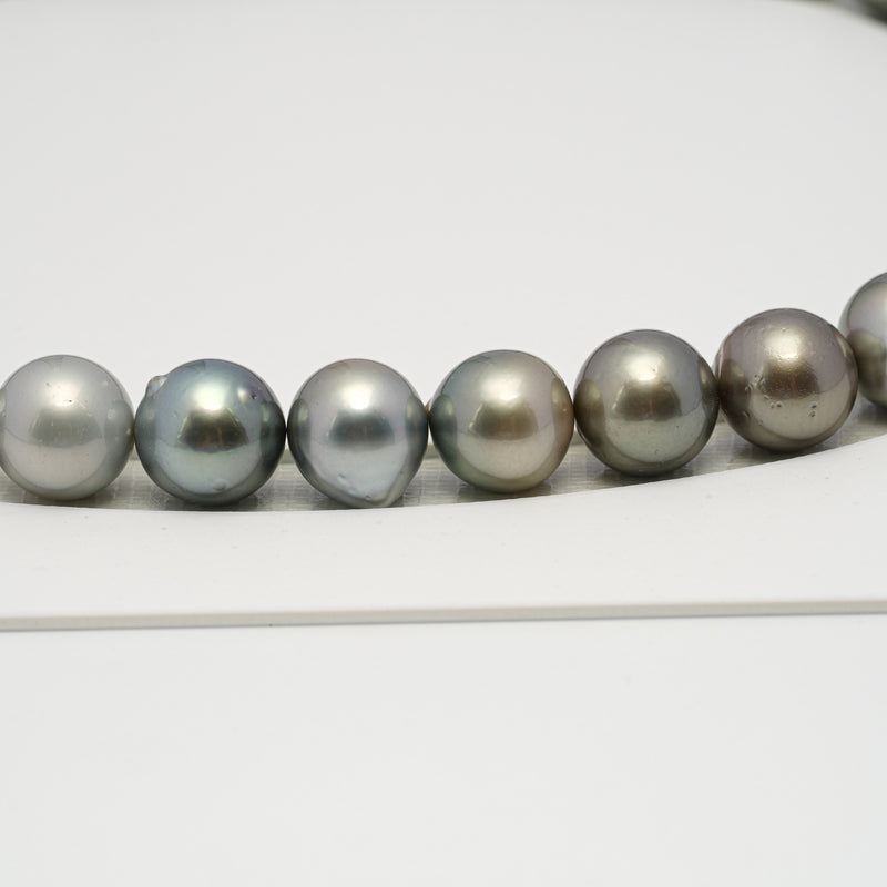 36pcs Light 11-13mm - SR/NR AA/A Quality Tahitian Pearl Necklace NL1607 THMIX3