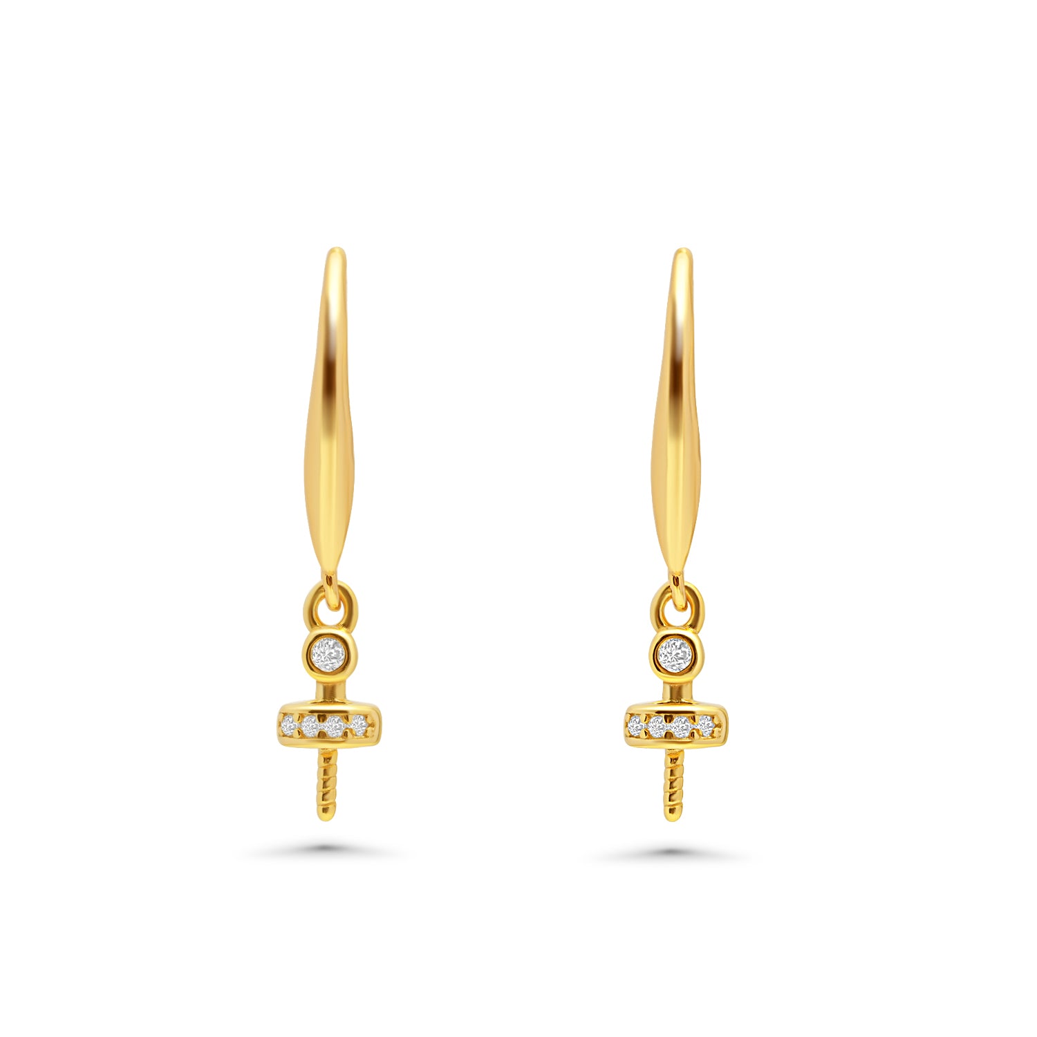 Dangle Earring Bails 925 Silver for Pearl SC414