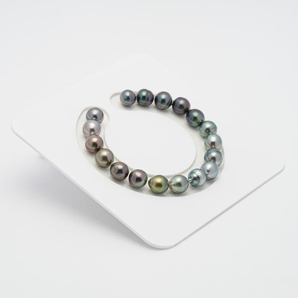 18pcs Multicolor 8mm - SB AAA/AA Quality Tahitian Pearl Bracelet BR2036 OR7