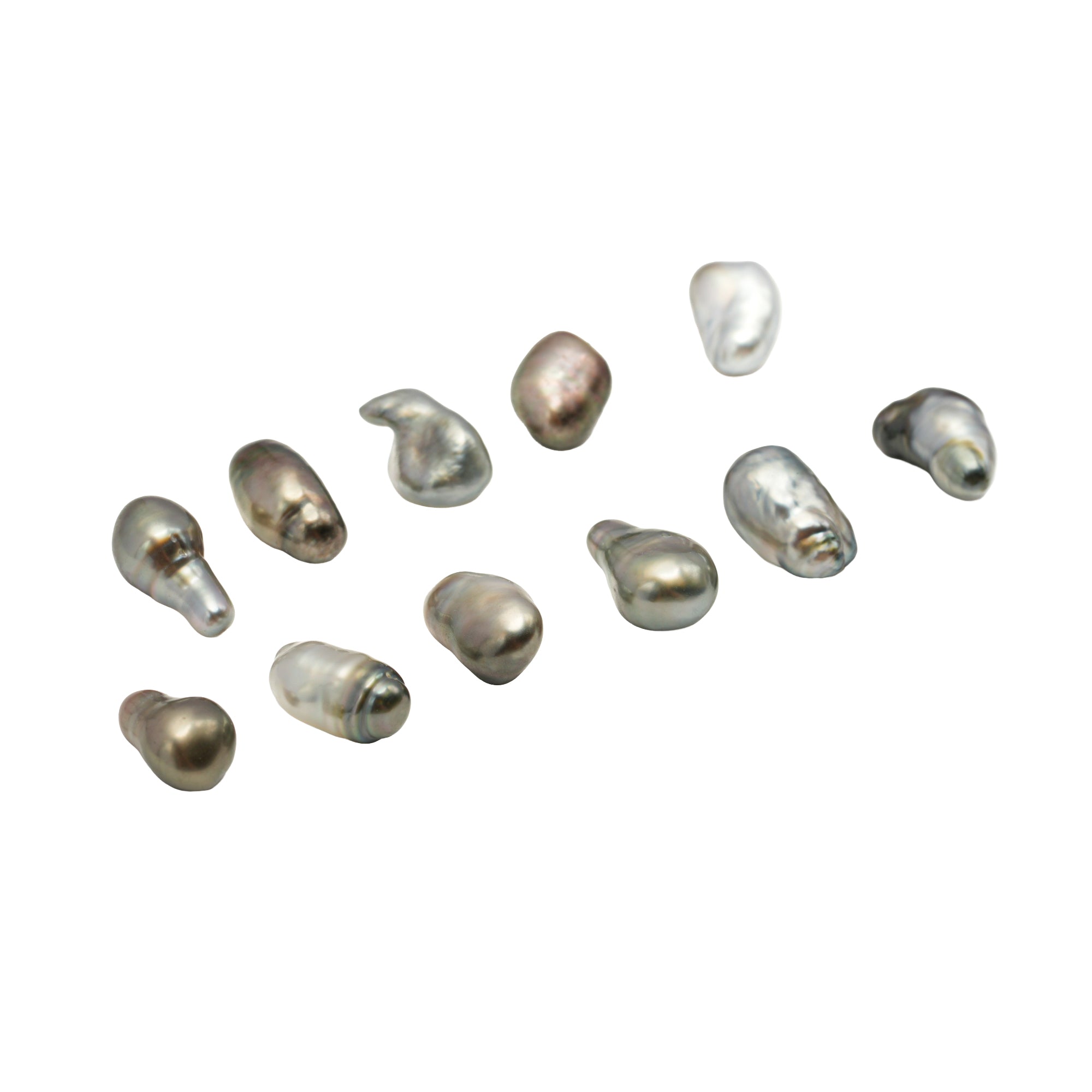 11pcs Light Mix 5-6mm - 6gr KESHI AAA/AA Quality Tahitian Pearl Keshi MP552 CM3