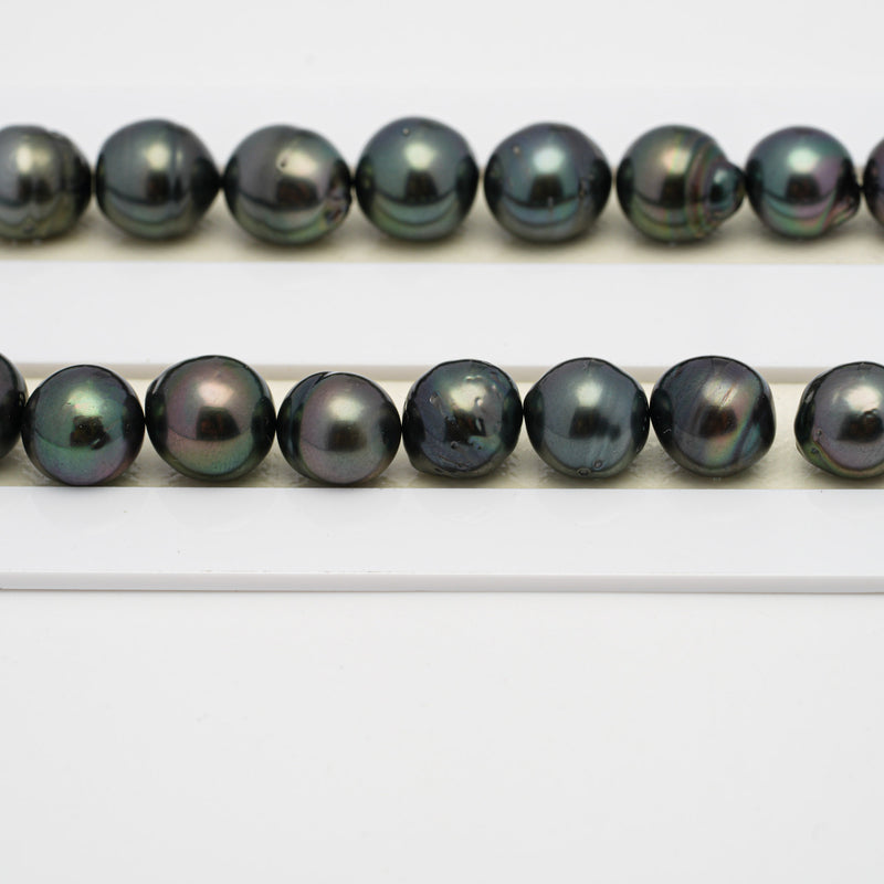 45pcs Green 8-11mm - SB AAA/AA Quality Tahitian Pearl Necklace NL1509 THMIX2