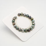 20pcs "High Luster" Multicolor 8-10mm - SR/NR AAA/AA Quality Tahitian Pearl Bracelet BR2222 OR10