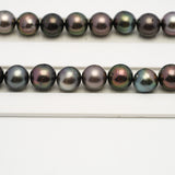 47pcs Multicolor 8-10mm - SR/NR AA/A Quality Tahitian Pearl Drilled Necklace NL1571 CMP4