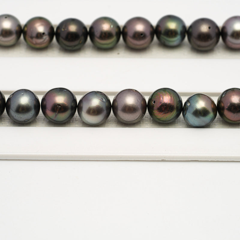 47pcs Multicolor 8-10mm - SR/NR AA/A Quality Tahitian Pearl Drilled Necklace NL1571 CMP4