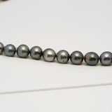 49pcs Olive Green 8-10mm - SR/NR AA/A Quality Tahitian Pearl Drilled Necklace NL1584 CMP4