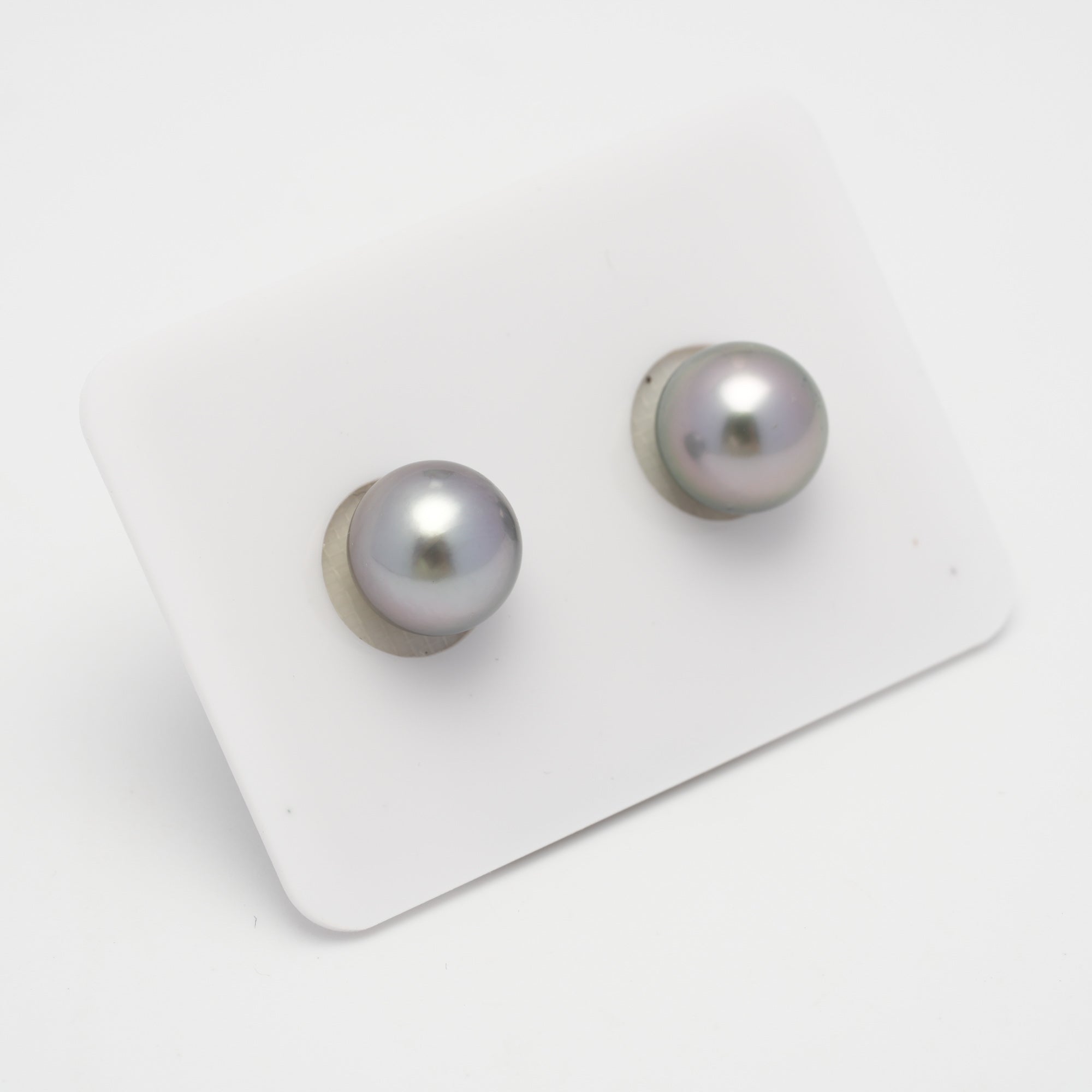 2pcs "High Luster" Cherry 9.8mm - RSR AAA/TOP Quality Tahitian Pearl Pair ER1584 A101