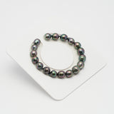 18pcs Peacock 8-10mm - SB AAA Quality Tahitian Pearl Bracelet BR2089 OR5