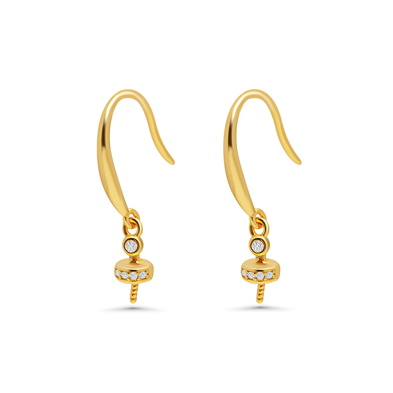 Dangle Earring Bails 925 Silver for Pearl SC414