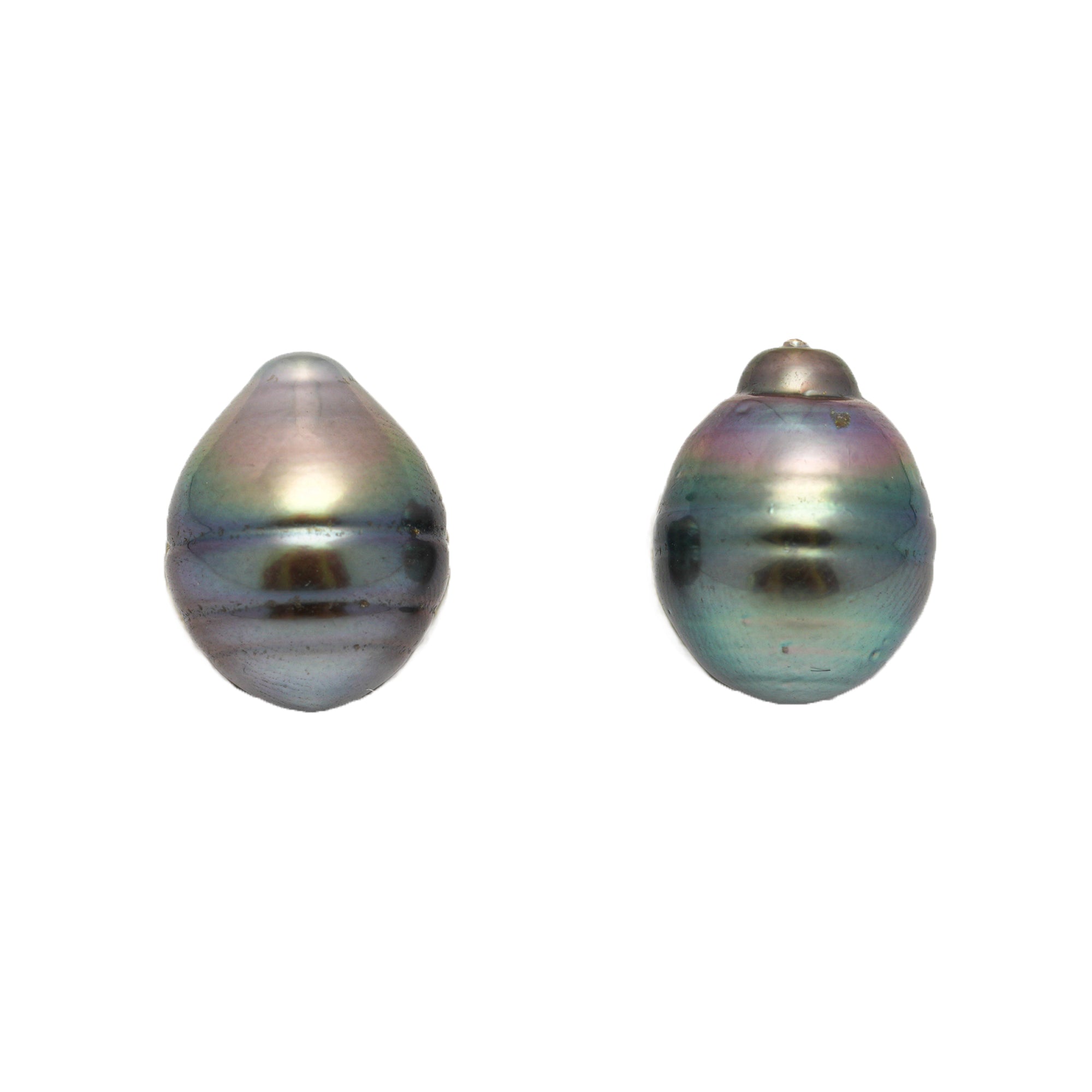2pcs Multicolor 12.1-12.2mm - CL AAA Quality Tahitian Pearl Pair ER1802 CMP9