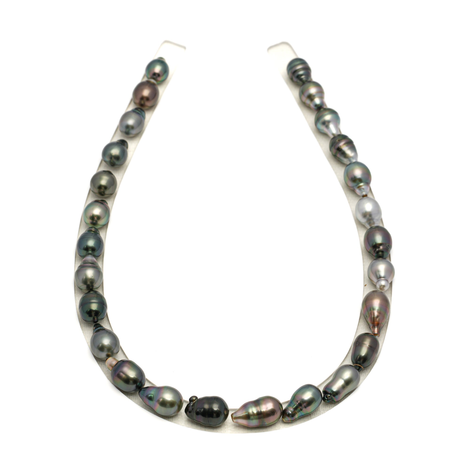 26pcs Multicolor 9-11mm - CL/SB AAA Quality Tahitian Pearl Necklace NL1715 TH5