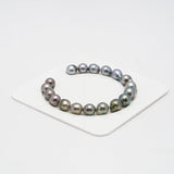 18pcs "High Luster" Multicolor 9-10mm - SB AAA/AA Quality Tahitian Pearl Bracelet BR2006 OR7