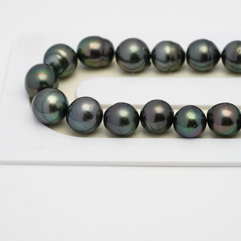 45pcs Green 8-11mm - SB AAA/AA Quality Tahitian Pearl Necklace NL1509 THMIX2