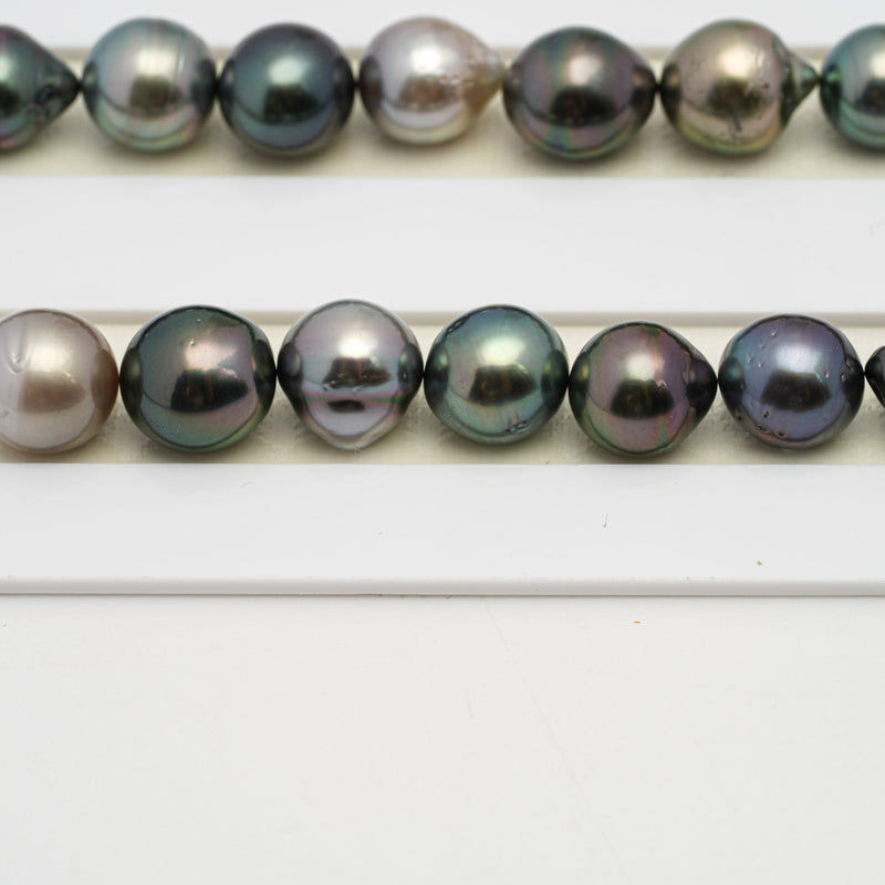 42pcs Multicolor 8-10mm - CL/SB AA/AAA Quality Tahitian Pearl Necklace NL1545 THMIX2