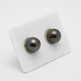 2pcs Dark 11.2mm - R TOP Quality Tahitian Pearl Pair ER1452