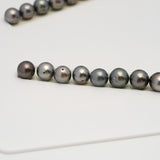 49pcs Olive Green 8-10mm - SR/NR AA/A Quality Tahitian Pearl Drilled Necklace NL1584 CMP4