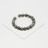 18pcs Peacock 8-10mm - SB AAA Quality Tahitian Pearl Bracelet BR2089 OR5