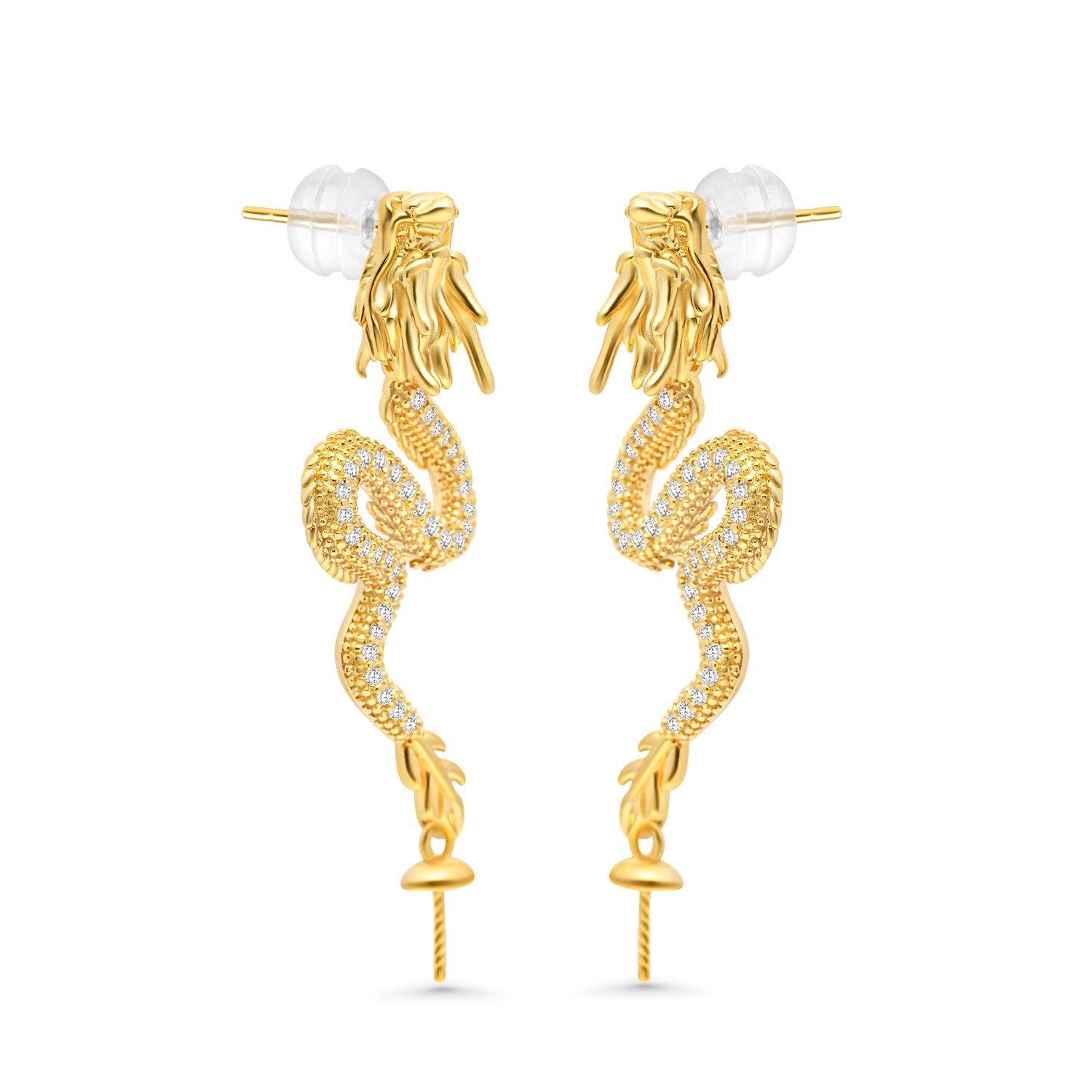 Dangle Earring Bails 925 Silver for Pearl SC304