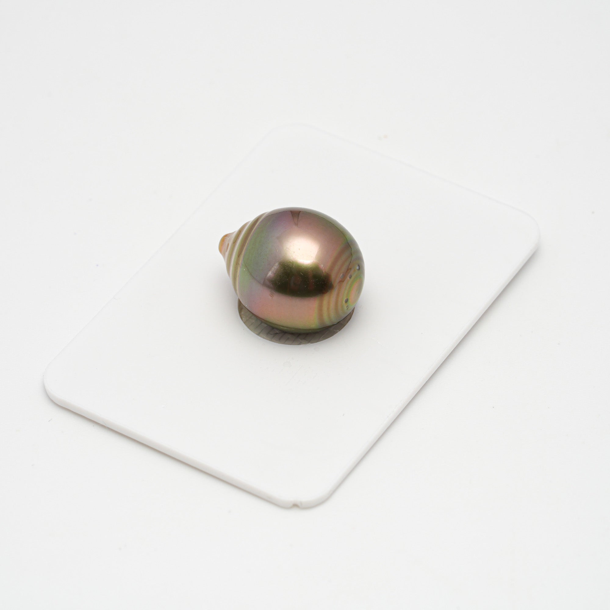 1pcs "Top Luster" Green Cherry 12.9mm - SB AAA Quality Tahitian Pearl Single LP1763