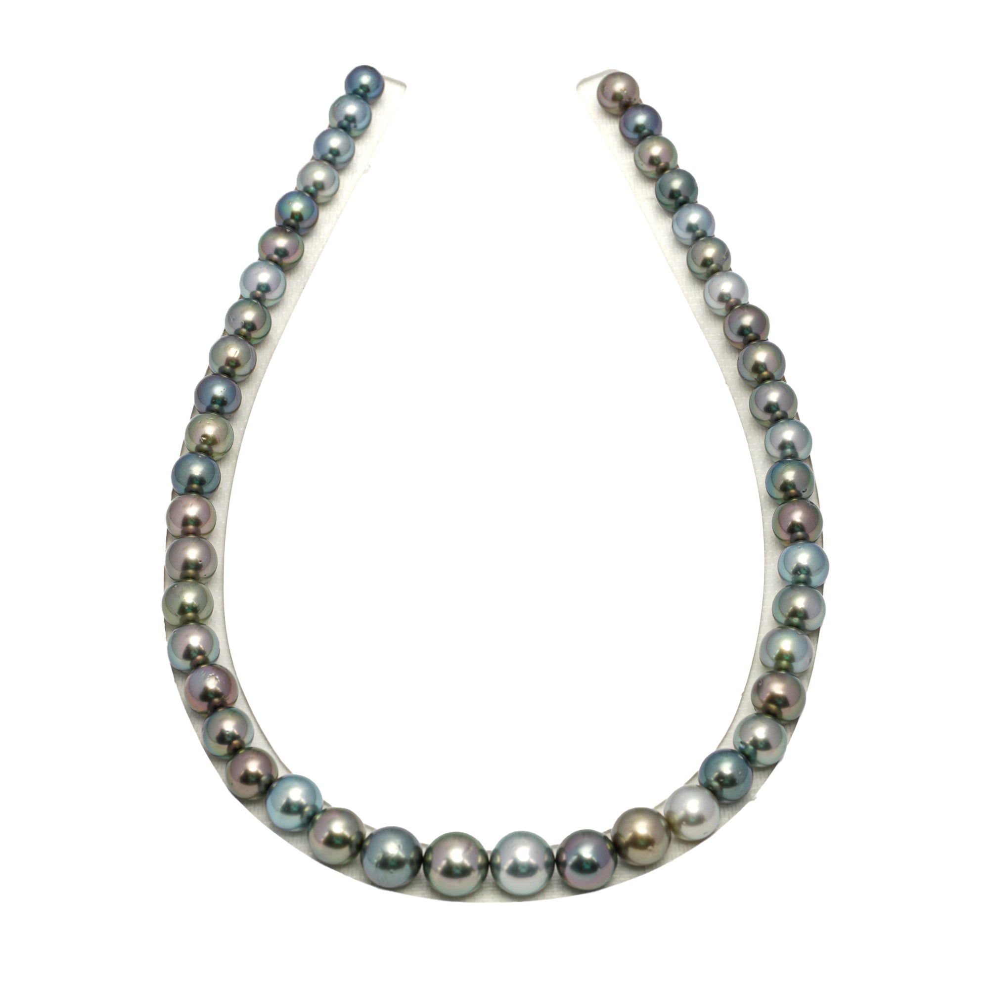 46pcs "High Luster" Multicolor 8-11mm - SR AA Quality Tahitian Pearl Necklace NL1658 OR12