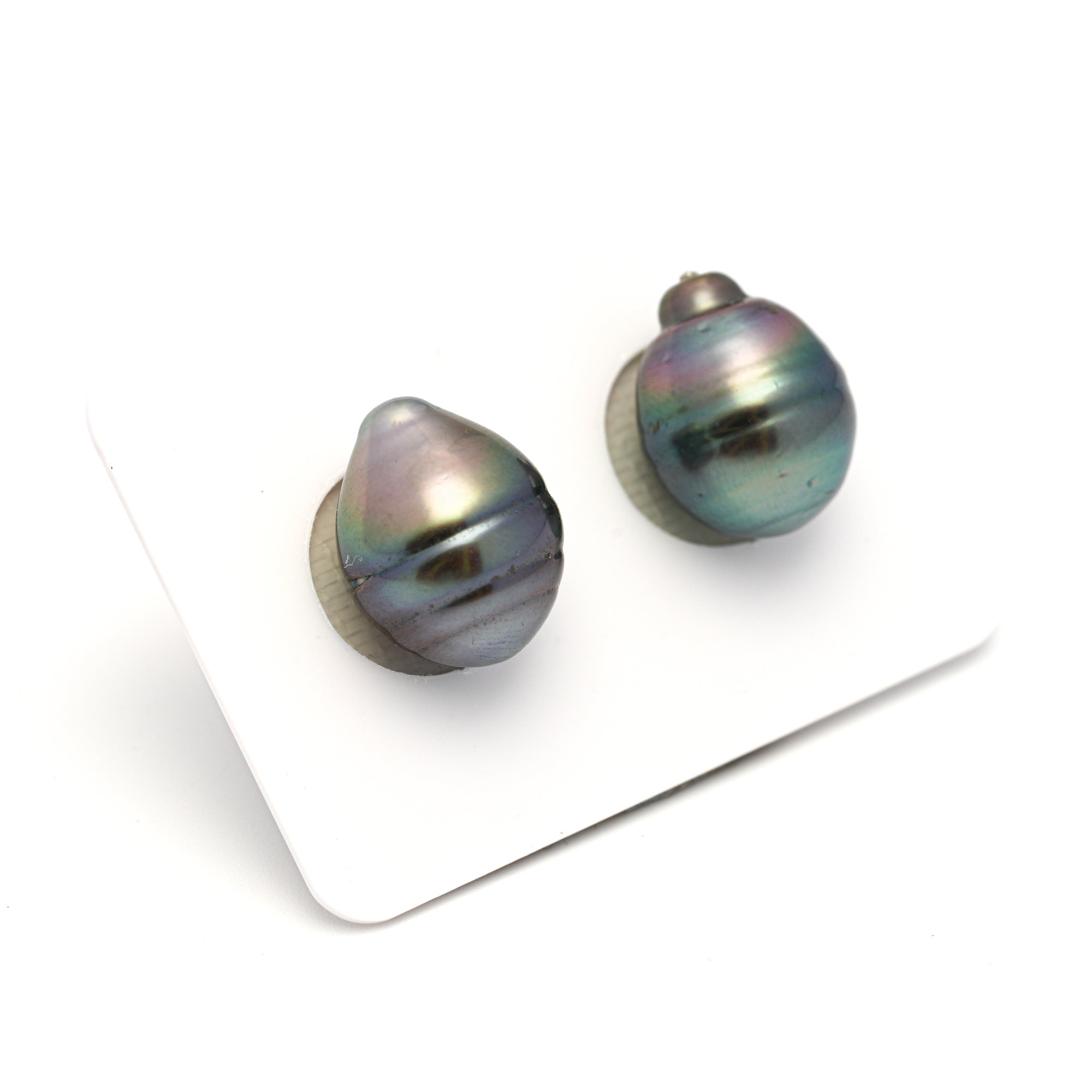 2pcs Multicolor 12.1-12.2mm - CL AAA Quality Tahitian Pearl Pair ER1802 CMP9