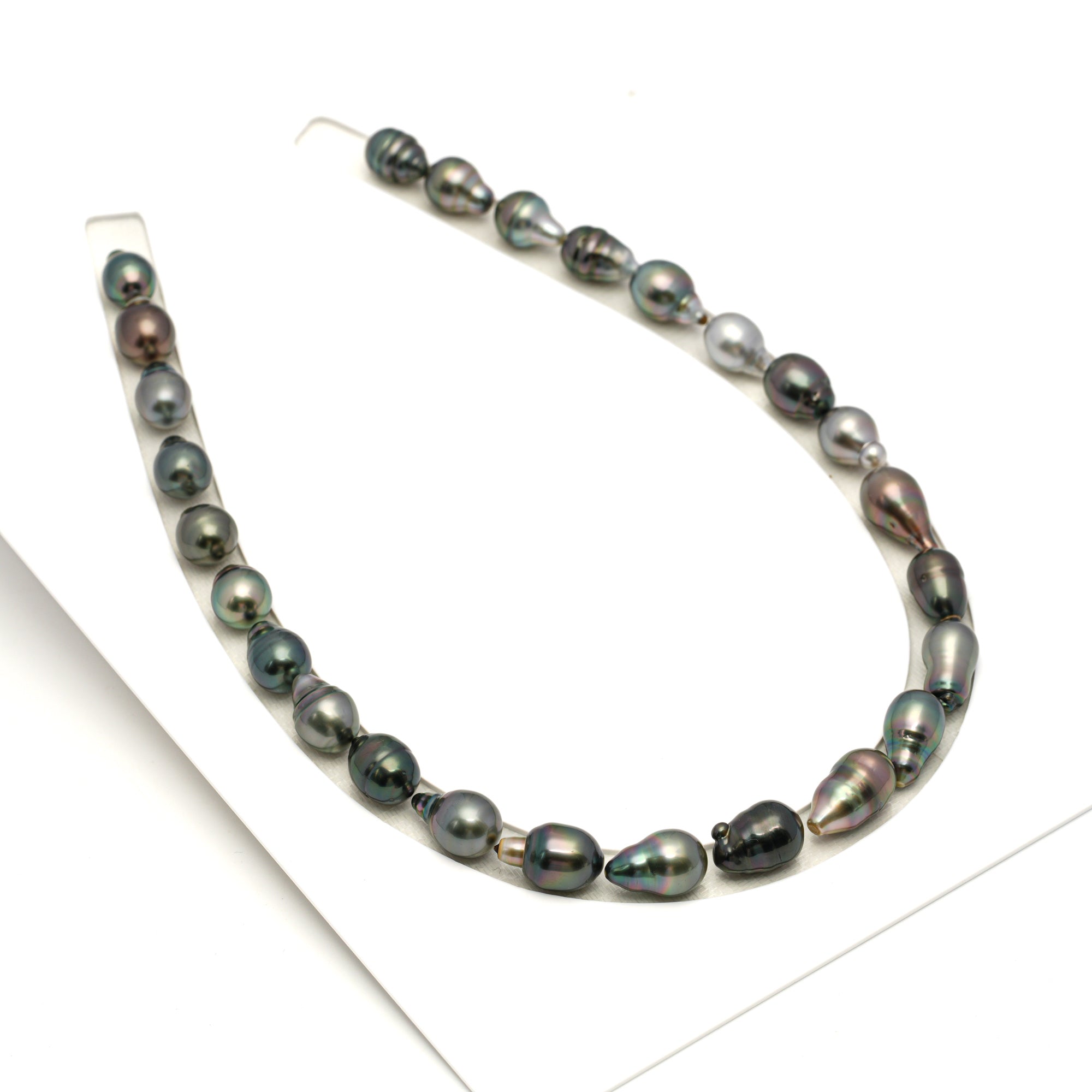26pcs Multicolor 9-11mm - CL/SB AAA Quality Tahitian Pearl Necklace NL1715 TH5