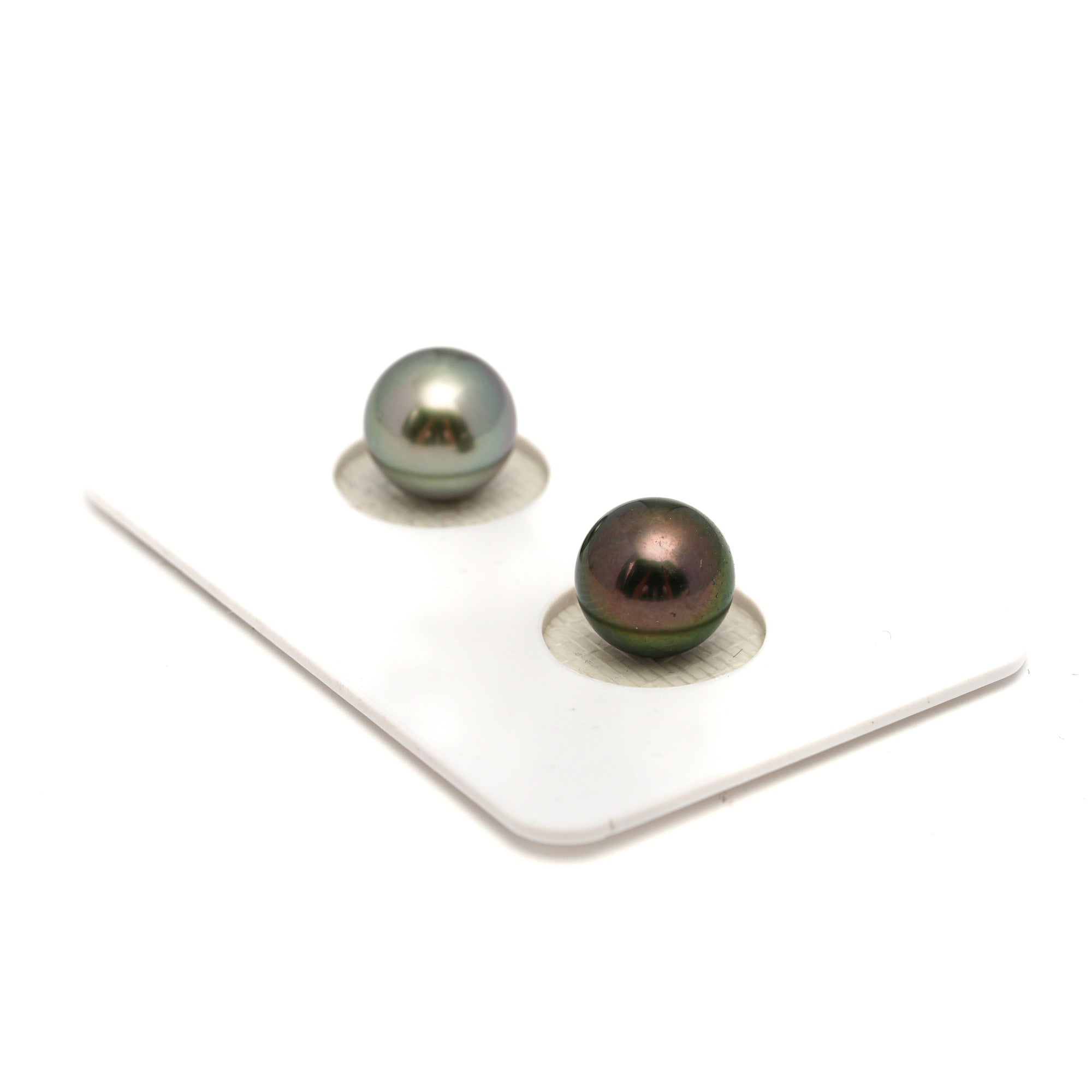 2pcs Multicolor 8.7mm - RSR AAA Quality Tahitian Pearl Pair ER1836 OR13