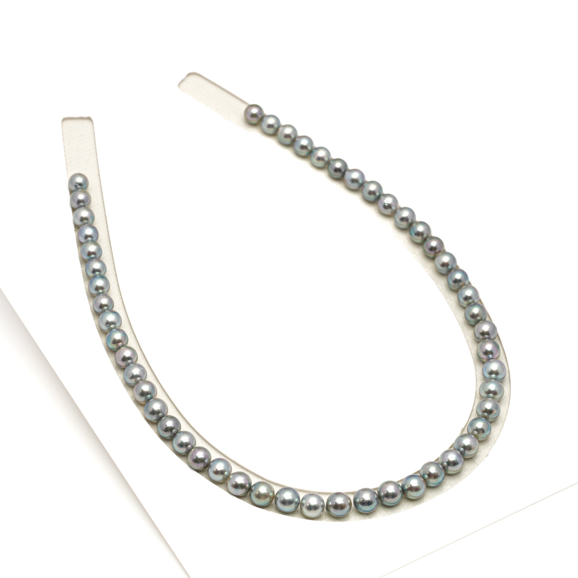 51pcs Akoya Pearl "High Luster" Silver Mix 7-7.9mm - SR/NR AA/A Quality Necklace AKNL1752 CMA1