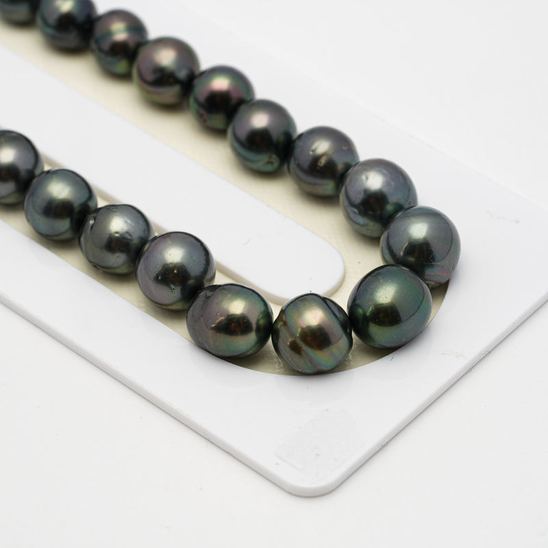 45pcs Green 8-11mm - SB AAA/AA Quality Tahitian Pearl Necklace NL1509 THMIX2