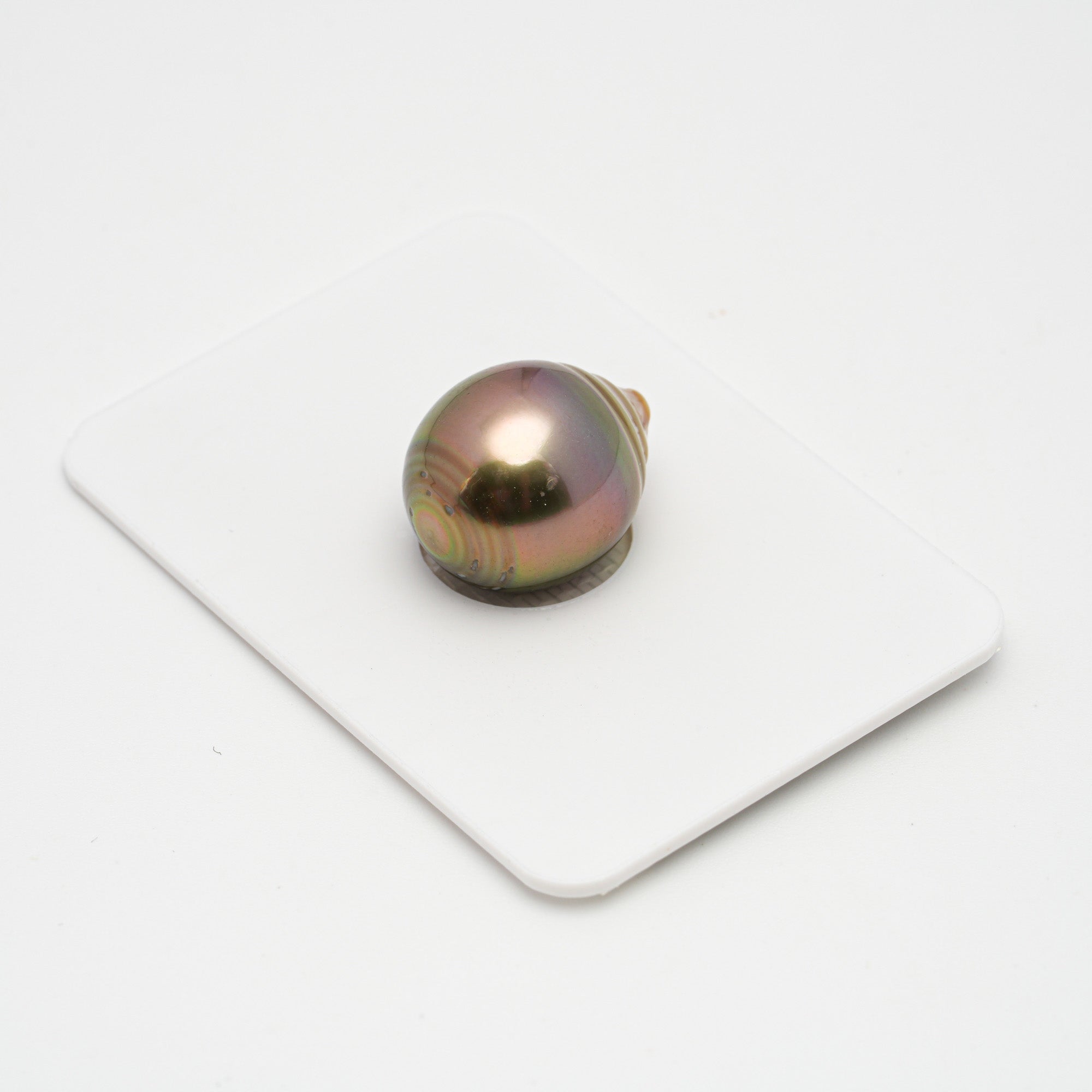 1pcs "Top Luster" Green Cherry 12.9mm - SB AAA Quality Tahitian Pearl Single LP1763