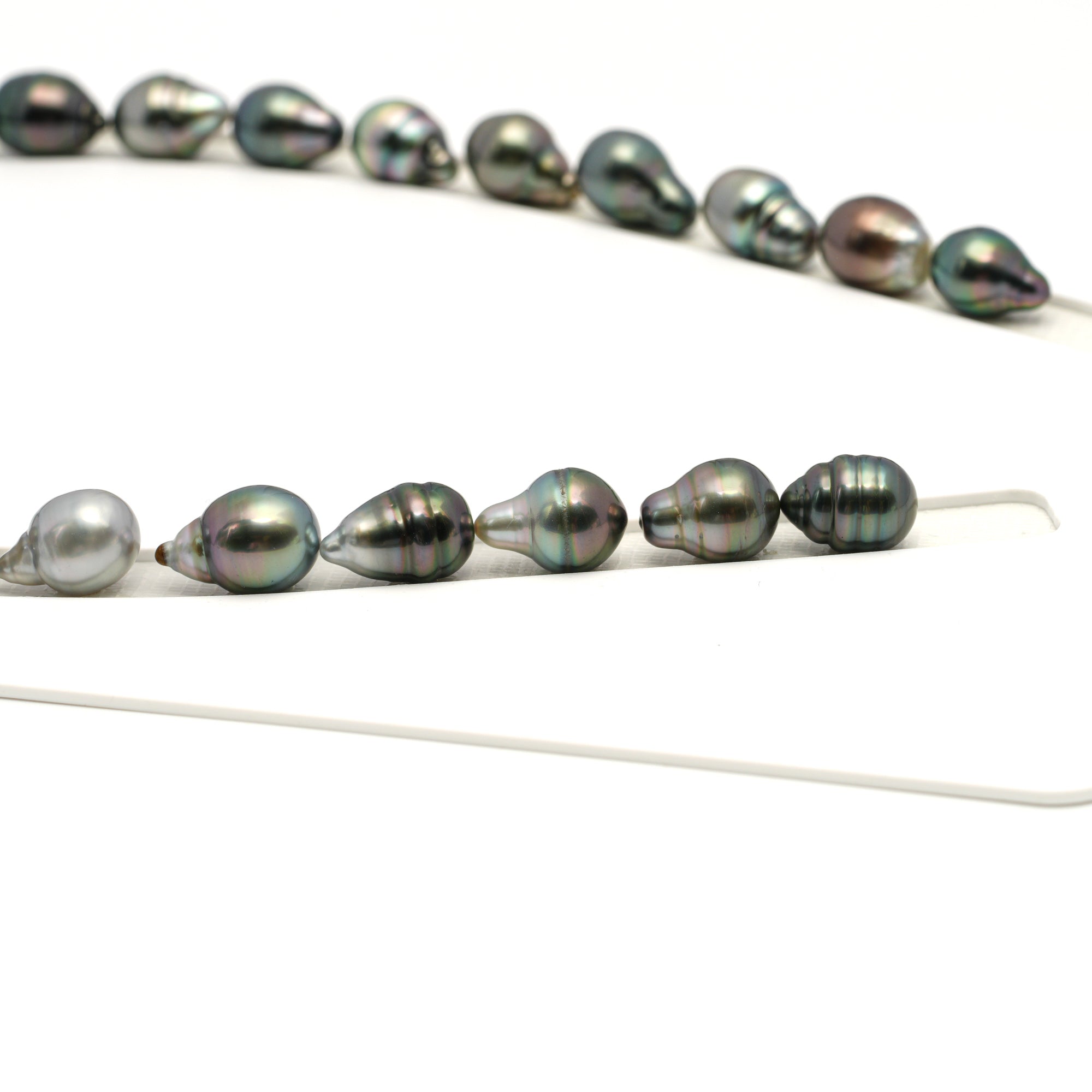 26pcs Multicolor 9-11mm - CL/SB AAA Quality Tahitian Pearl Necklace NL1715 TH5