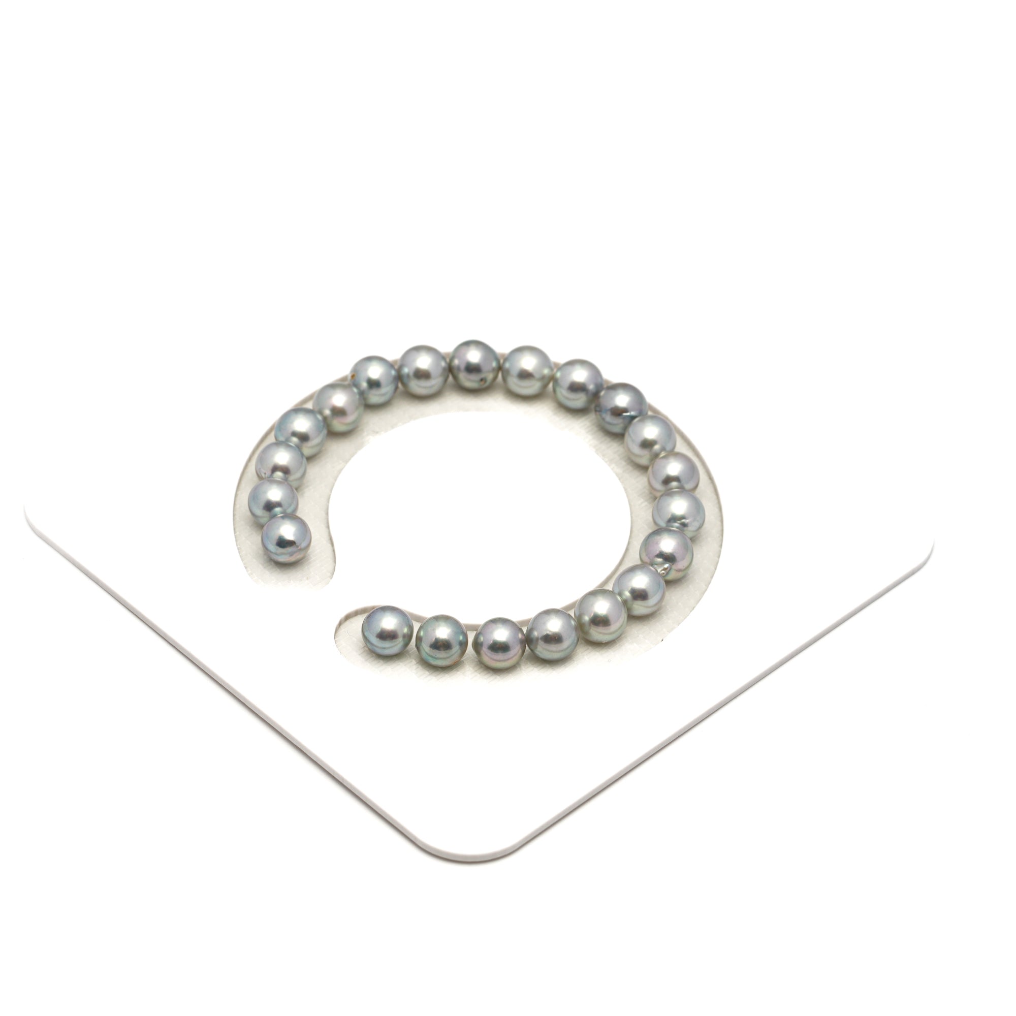 21pcs Akoya Pearl Silver Mix 7.2-7.8mm - SR/NR AA Quality Bracelet AKBR2418 CMA1