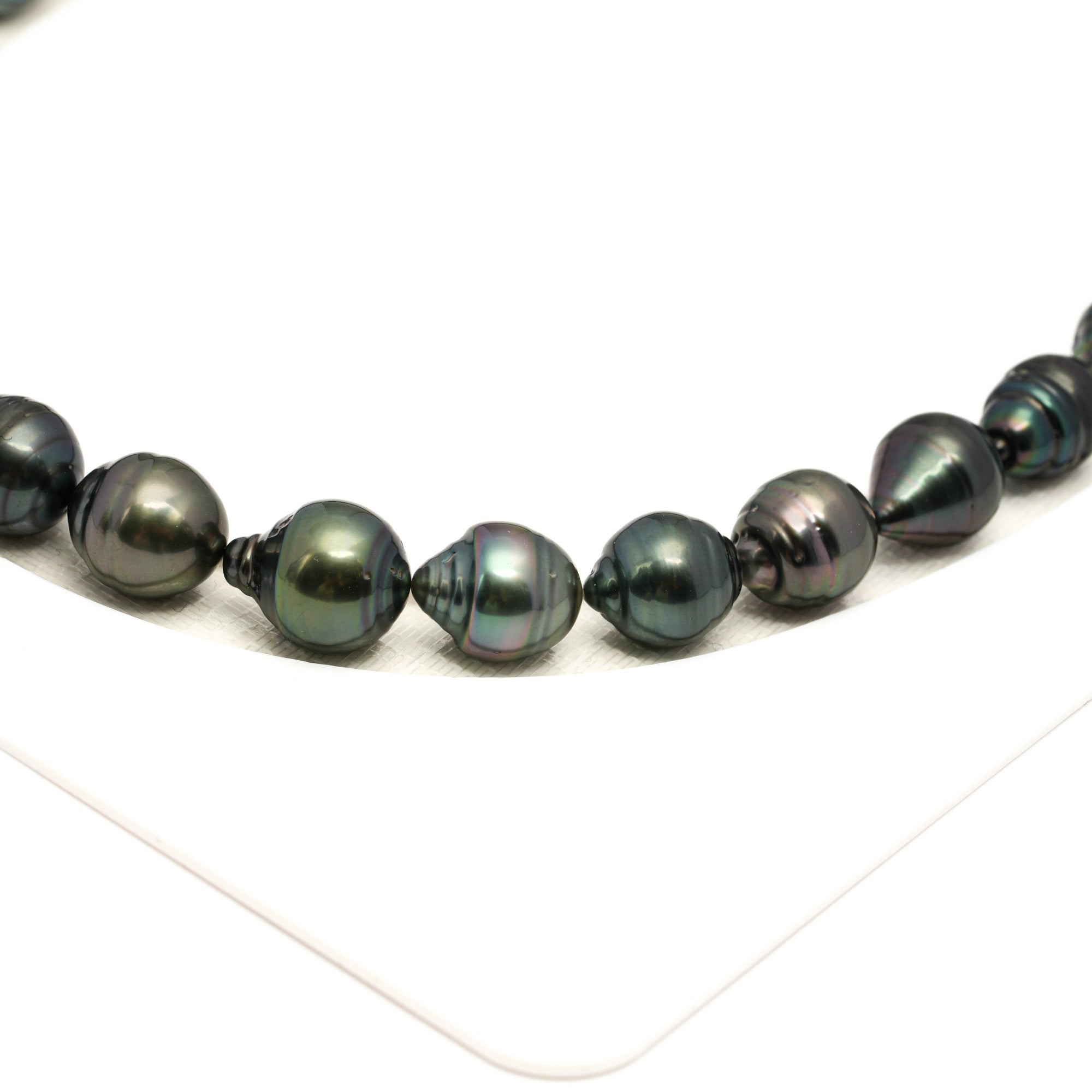 32pcs Green Mix 10-12mm - CL/SB AAA/AA Quality Tahitian Pearl Necklace NL1781 LP1