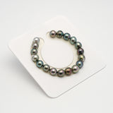 18pcs "High Luster" Multicolor 8-10mm - SB AAA/AA Quality Tahitian Pearl Bracelet BR2208 HL3