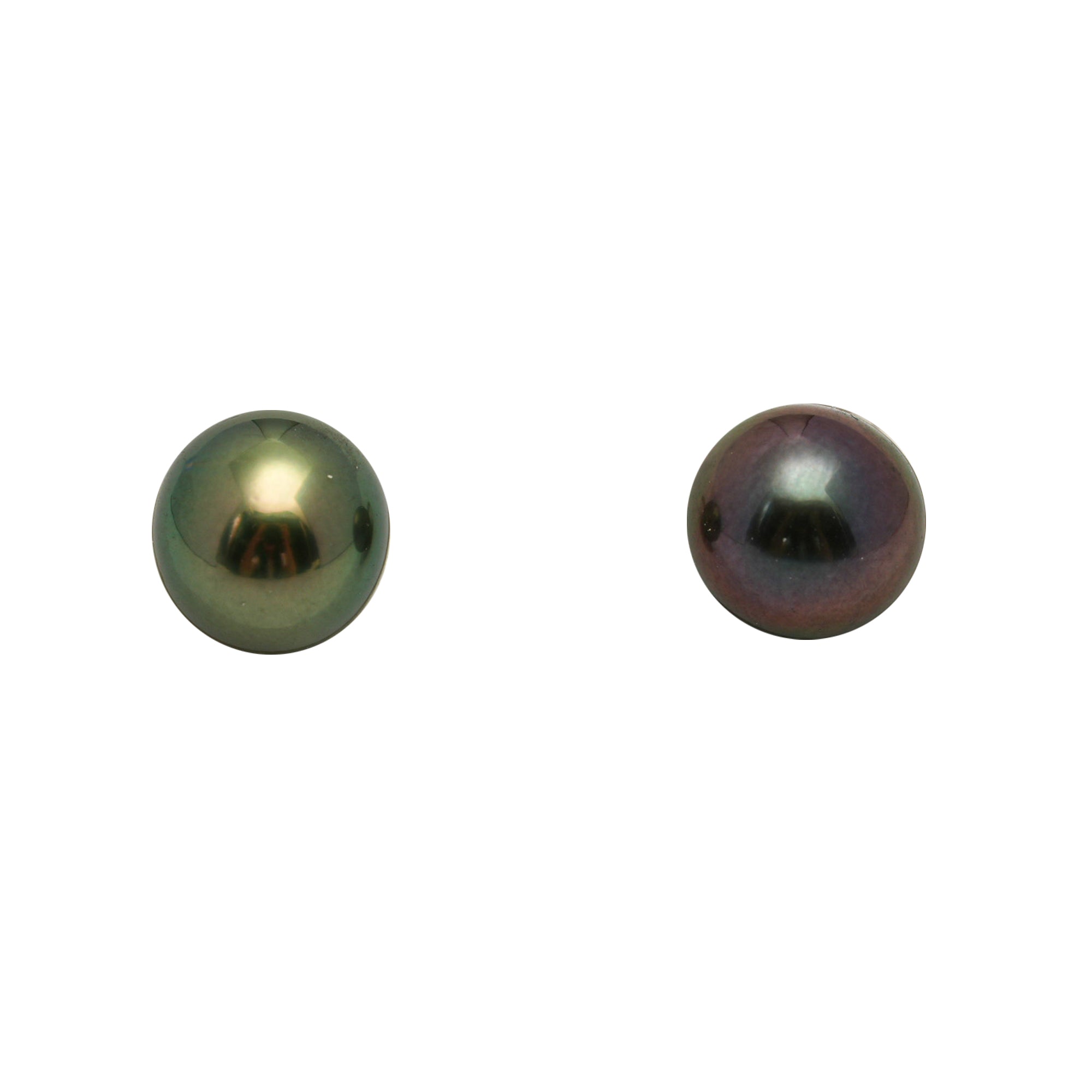 2pcs Multicolor 8.9-9mm - OV TOP Quality Tahitian Pearl Pair ER1835 OR13
