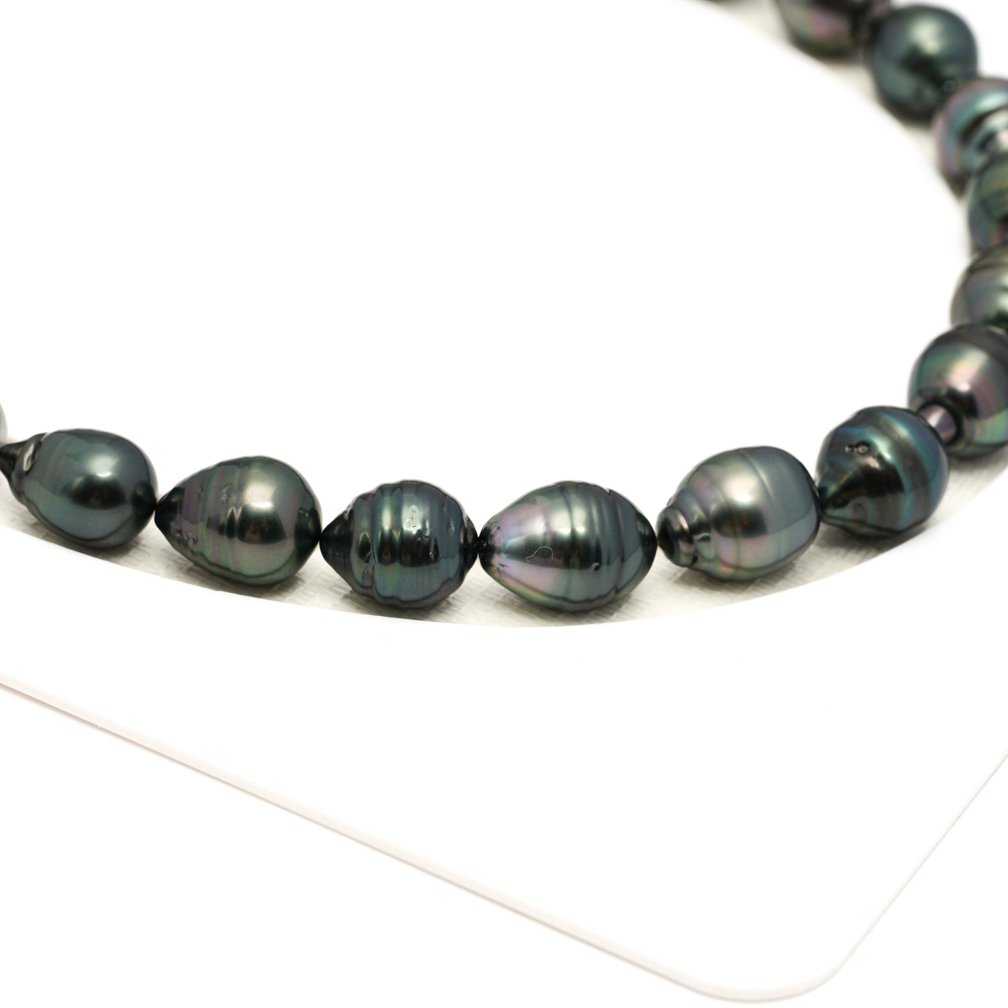 32pcs Green Mix 10-12mm - CL/SB AAA/AA Quality Tahitian Pearl Necklace NL1781 LP1