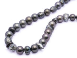 Elegant Tahitian Baroque Keshi Pearl Necklace with 43 Pearls on 16.7-Inch 925 Silver Rhodium Chain. ref:NL1243