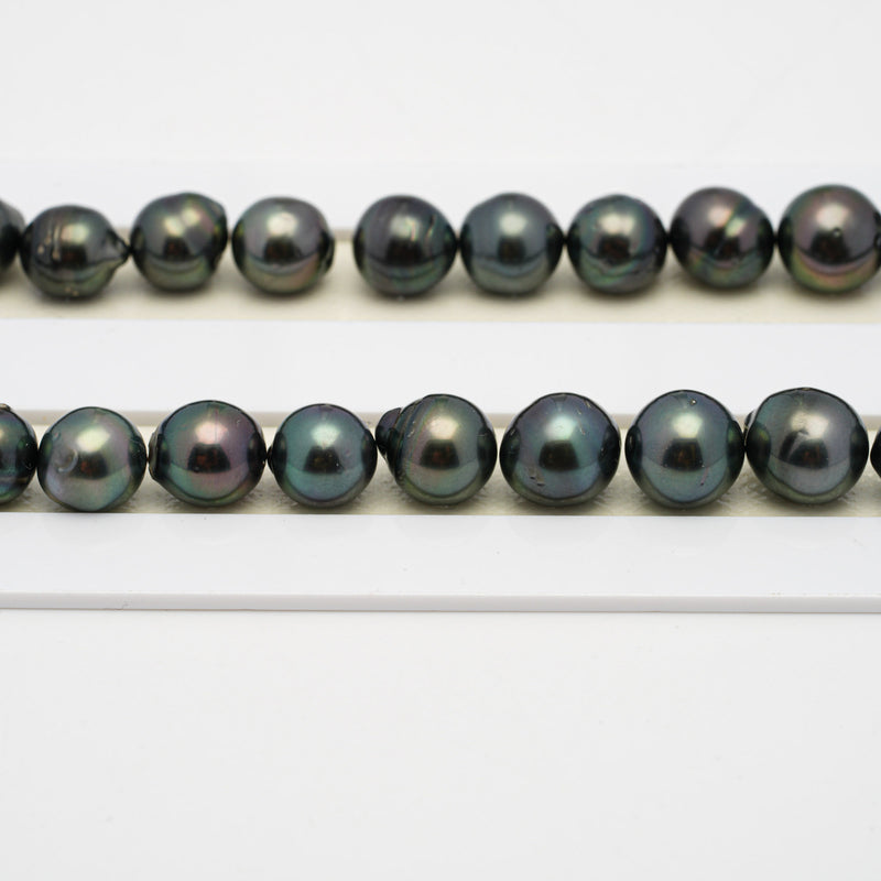 45pcs Green 8-11mm - SB AAA/AA Quality Tahitian Pearl Necklace NL1509 THMIX2